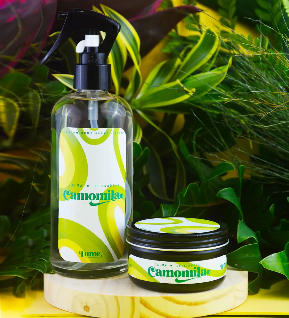 Kit Camomila - Vela 90g e Home Spray