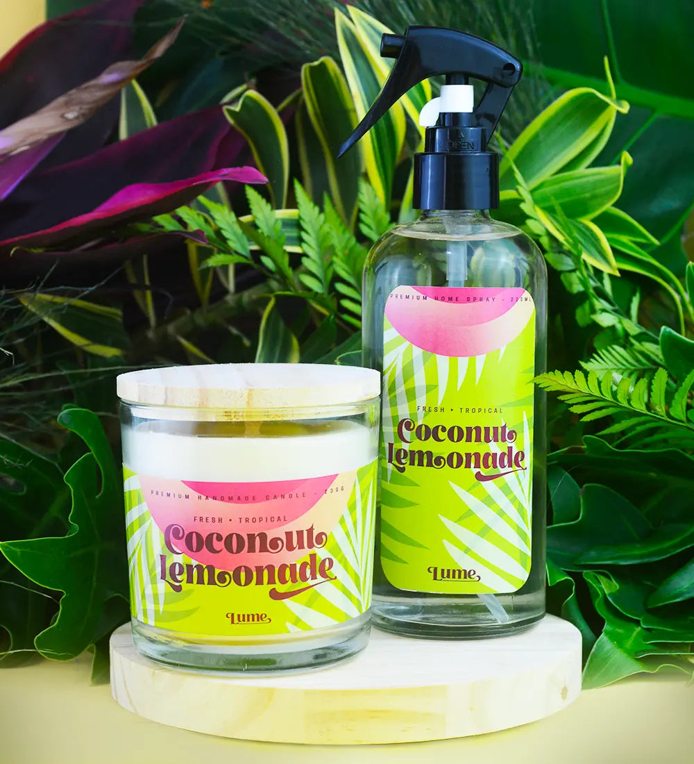 Kit Coconut Lemonade - Vela 230g e Home Spray