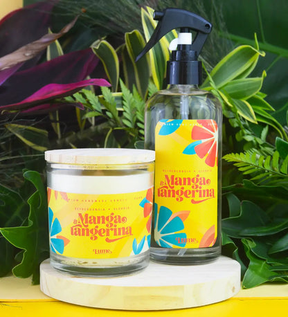 Kit Manga e Tangerina - Vela 230g e Home Spray